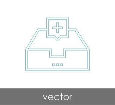 vektör çizim tasarım Arşiv simgesinin