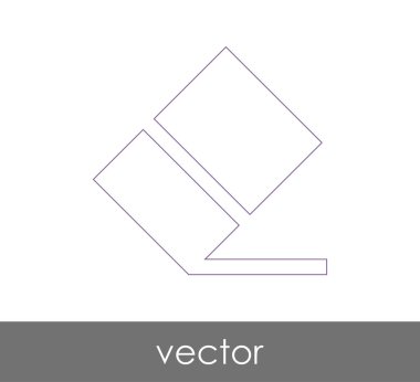 Silgi Kırtasiye Simge, vektör çizim