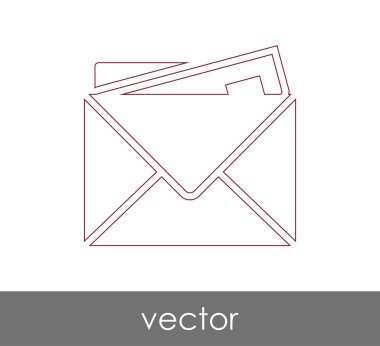 Vektör çizim, zarf simgesi, işareti  