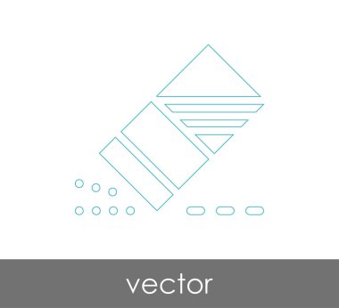 Silgi Kırtasiye Simge, vektör çizim