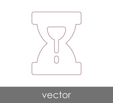 vektör çizim tasarım kum saati simgesi