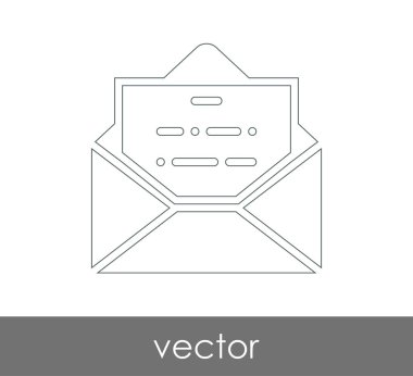 Vektör çizim, zarf simgesi, işareti  