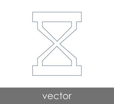 vektör çizim tasarım kum saati simgesi