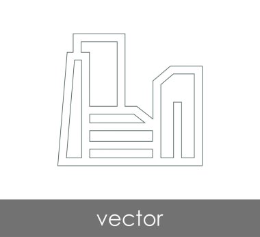 Fabrika simgesi, sınaî-vektör çizim 