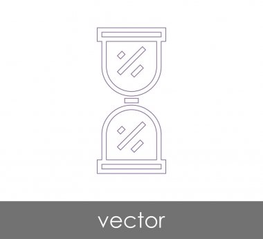 vektör çizim tasarım kum saati simgesi