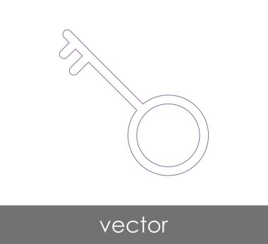 anahtar simgesi, emniyet konsepti. Vektör çizim