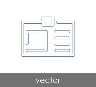 vektör çizim tasarım kimlik kartı simgesinin