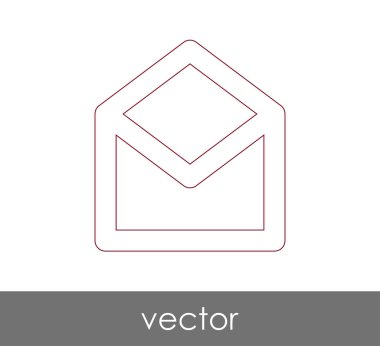 Vektör çizim, zarf simgesi, işareti  