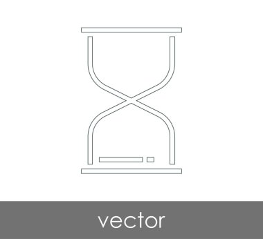 vektör çizim tasarım kum saati simgesi