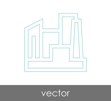 Fabrika simgesi, sınaî-vektör çizim 