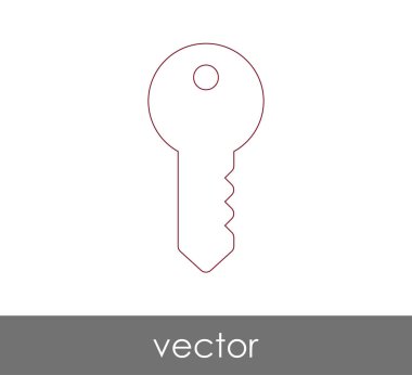 anahtar simgesi, emniyet konsepti. Vektör çizim