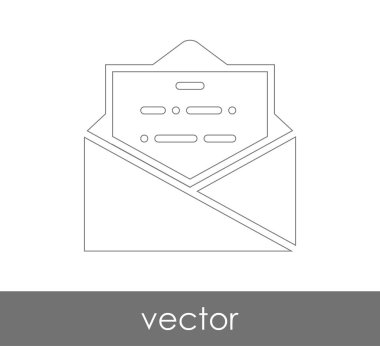 Vektör çizim, zarf simgesi, işareti  