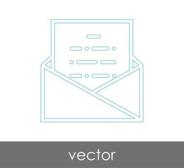 Vektör çizim, zarf simgesi, işareti  