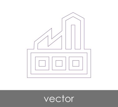 Fabrika simgesi, sınaî-vektör çizim 