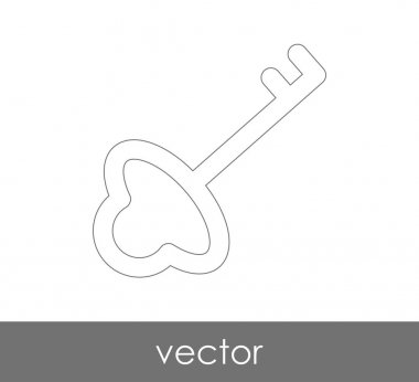 anahtar simgesi, emniyet konsepti. Vektör çizim