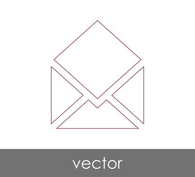 Vektör çizim, zarf simgesi, işareti  