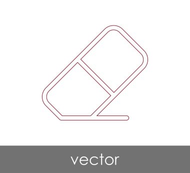 Silgi Kırtasiye Simge, vektör çizim