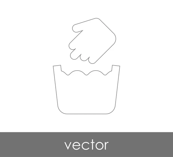 Ícone de lavagem de mão — Vetor de Stock