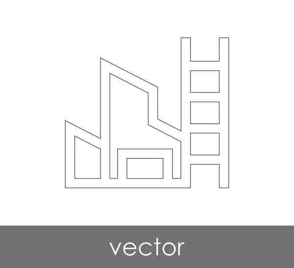 Заводська Іконка Промислова Векторна Ілюстрація — стоковий вектор