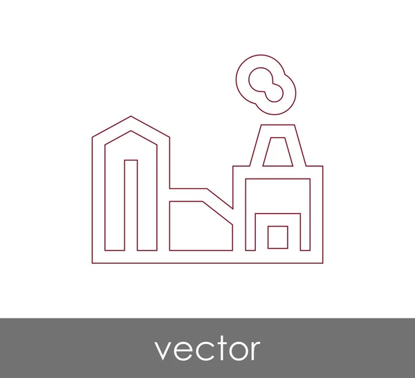 Ícone Fábrica Industrial Ilustração Vetorial — Vetor de Stock