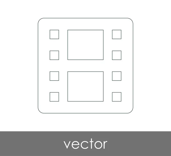 Иконка Фильма Веб Дизайна Приложений — стоковый вектор