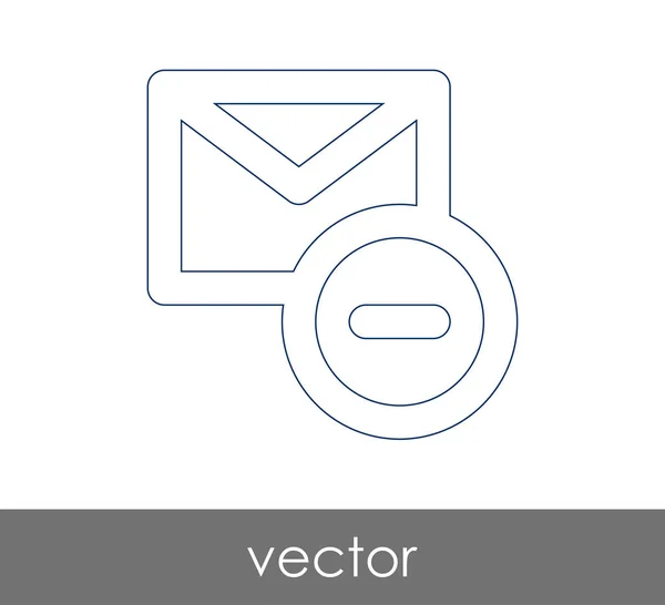 E-Mail-Symbol löschen — Stockvektor