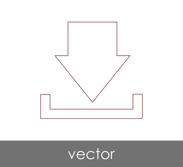 Ícone de seta para download — Vetor de Stock