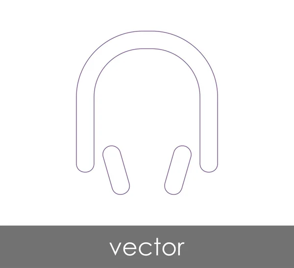 Headphones ícone web — Vetor de Stock