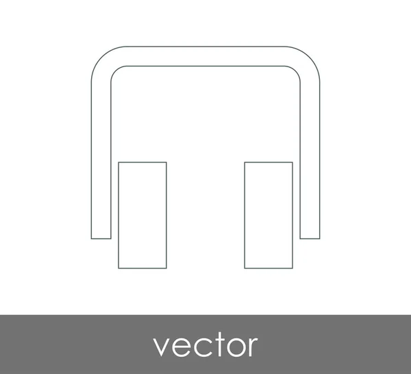 Headphones ícone web — Vetor de Stock