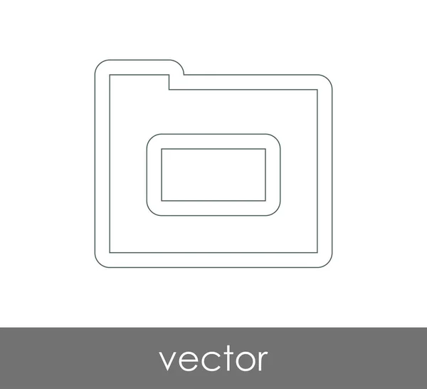 Значок папки — стоковый вектор