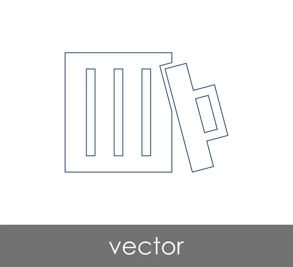 Ícone de lixeira — Vetor de Stock