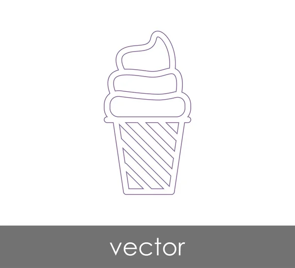 Disegno Dell Illustrazione Vettoriale Dell Icona Del Gelato — Vettoriale Stock