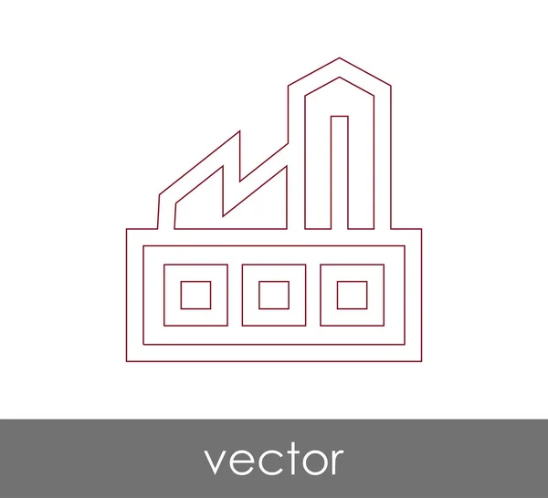 Ícone Fábrica Industrial Ilustração Vetorial — Vetor de Stock