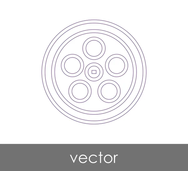 Icono Película Para Diseño Web Aplicaciones — Vector de stock