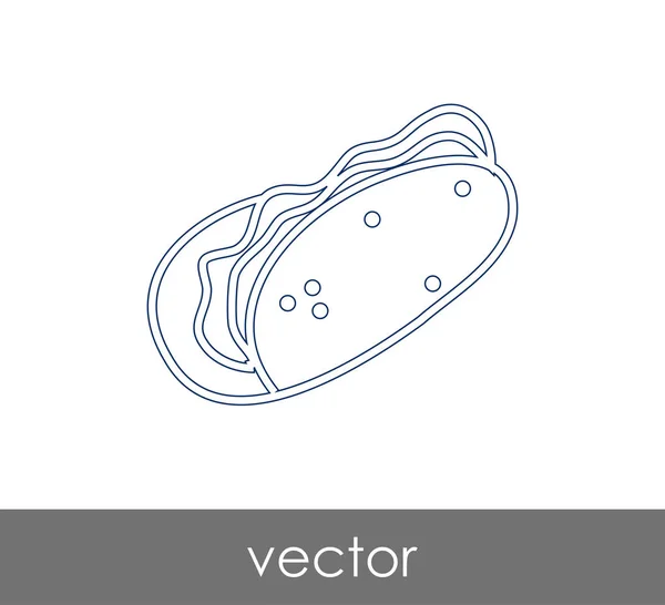 Illustration Vectorielle Conception Icône Hotdog — Image vectorielle