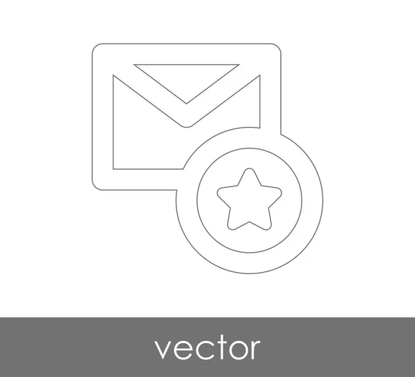 Wichtiges Mail Symbol Vektorillustration — Stockvektor