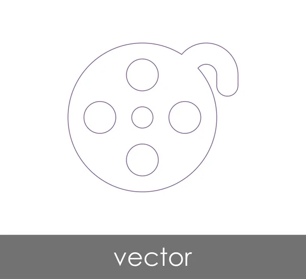 Icono Película Para Diseño Web Aplicaciones — Vector de stock