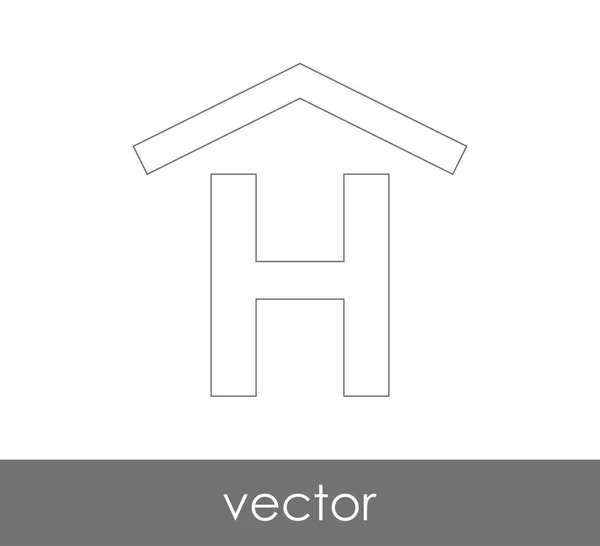 ホテル記号アイコンのベクター イラスト デザイン — ストックベクタ