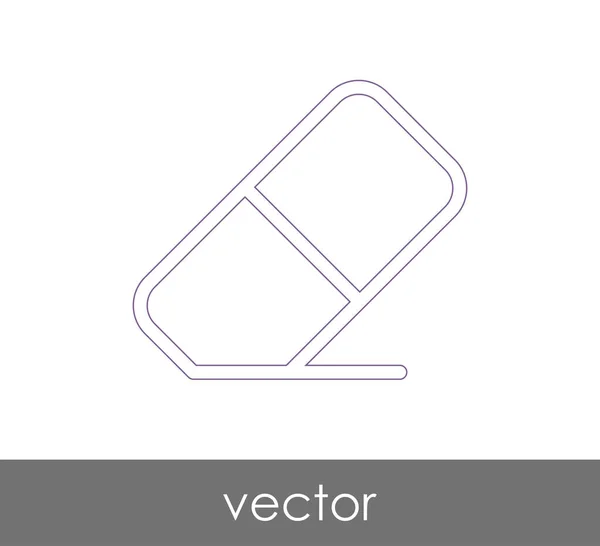 Radiergummi Briefpapier Symbol Vektorillustration — Stockvektor