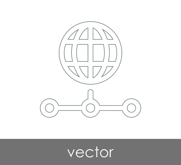 Vector Wereldbol Icoon Illustratie Teken — Stockvector