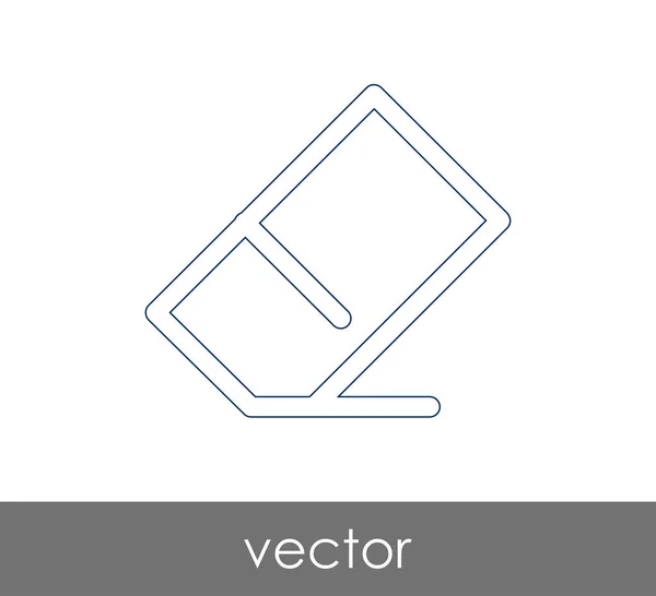 Radiergummi Briefpapier Symbol Vektorillustration — Stockvektor