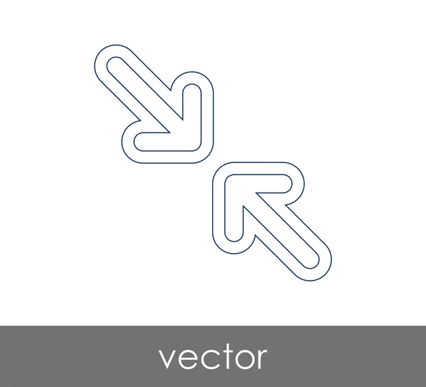 Ícone de seta ajuste — Vetor de Stock