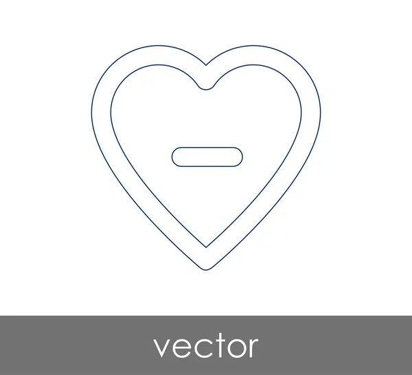 Hjärtat spindelväv ikonen — Stock vektor