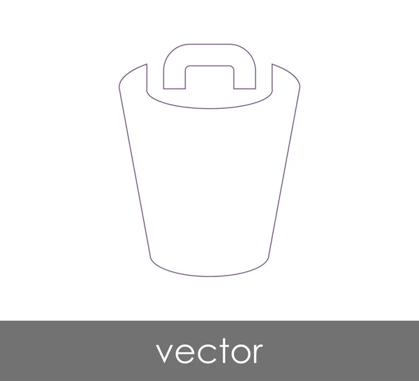 Garbage bin icon — Stock Vector