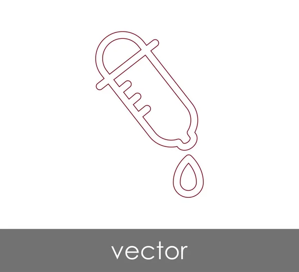 Dropper Icona Medica Illustrazione Vettoriale — Vettoriale Stock