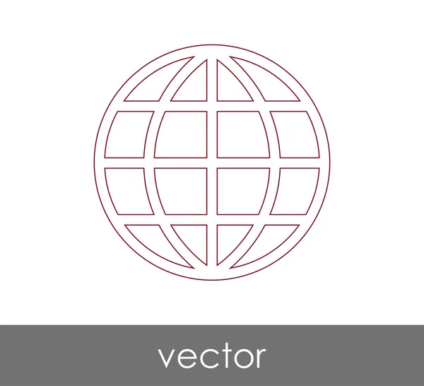 Векторная Иллюстрация Значок Глобуса Знак — стоковый вектор