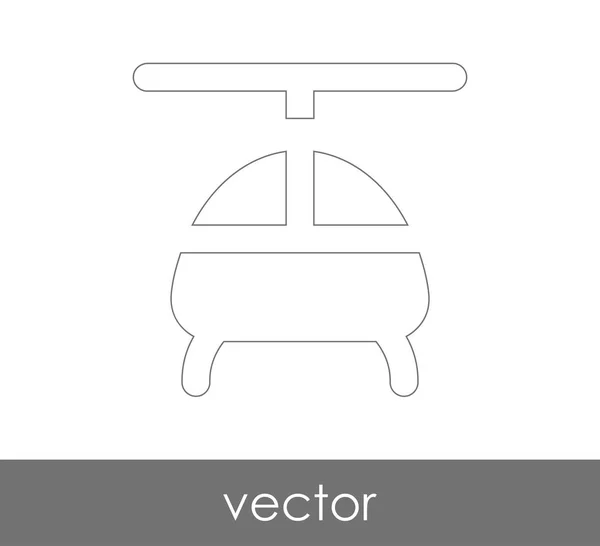 Icono web helicóptero — Vector de stock