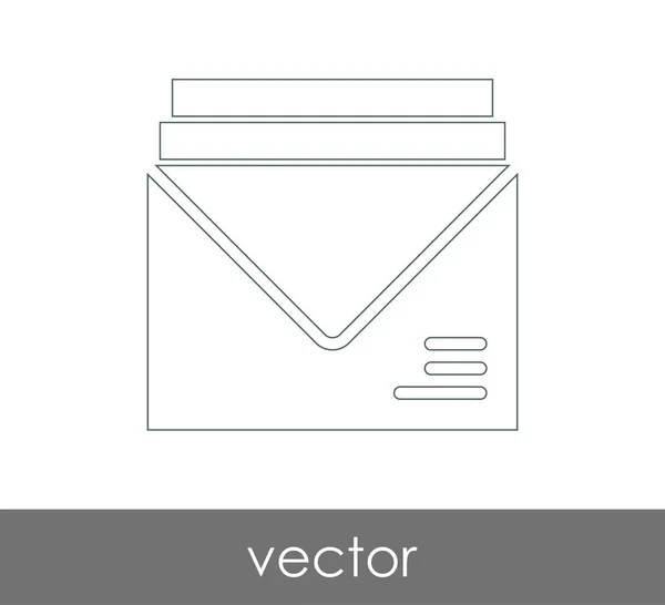 Vector Εικονογράφηση Εικονίδιο Φακέλου Σημάδι — Διανυσματικό Αρχείο