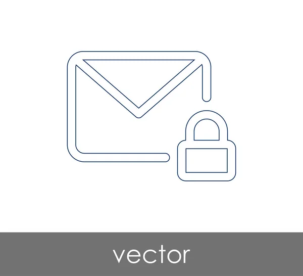 Sicheres E-Mail-Symbol — Stockvektor