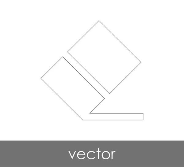 Radiergummi Briefpapier Symbol Vektorillustration — Stockvektor